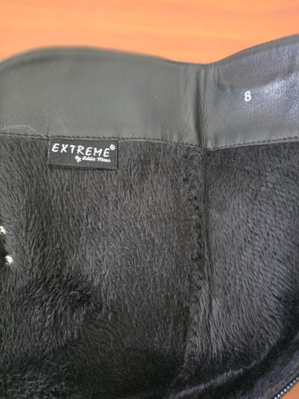 Extreme By Eddie Marc DELILAH Black Knee-High Faux Leather Side-Zip Boots Sz 8 - Picture 9 of 10
